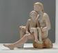 Paola Grizi, Evoluzione, terracotta patinata a freddo, cm 27x11x24