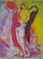 Marc Chagall, Disrobing her with his own hand..., litografia a colori per Arabian Nights